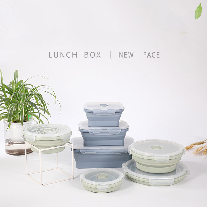 Boîte Lunch Pliable en Silicone - Écologique & Pratique