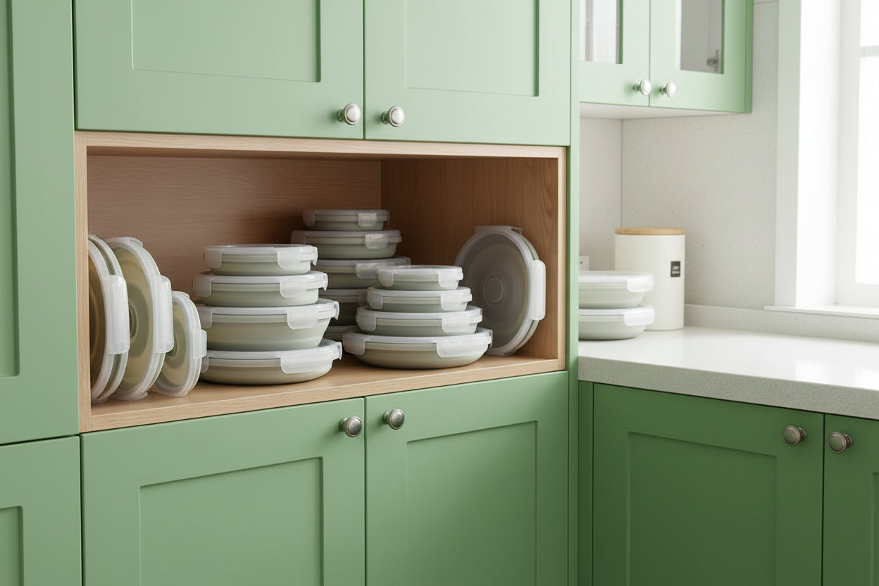 Boîte Lunch Pliable en Silicone - Écologique & Pratique