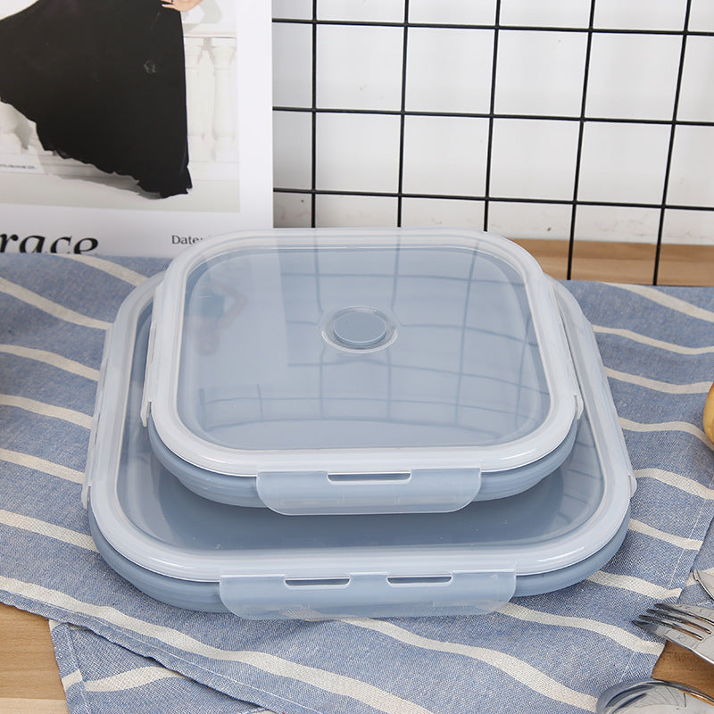 Boîte Lunch Pliable en Silicone - Écologique & Pratique