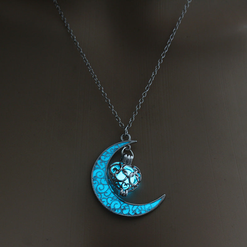 Collier Lumineux simple - Pendentif Phosphorescent (6 couleurs)