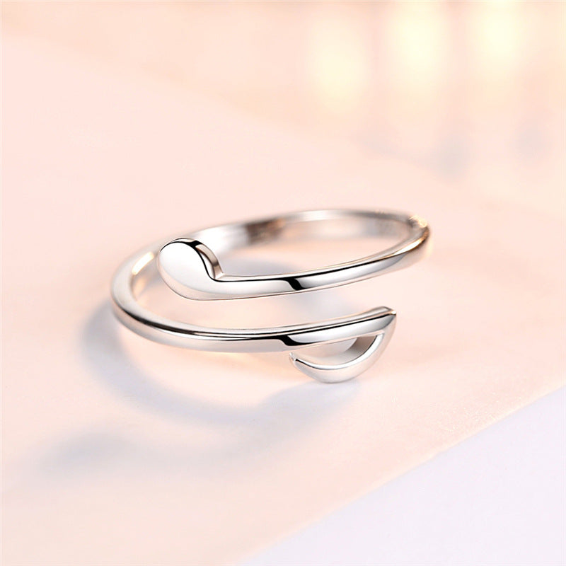 Bague Musicale Ajustable - Bijou Note de Musique Élégant