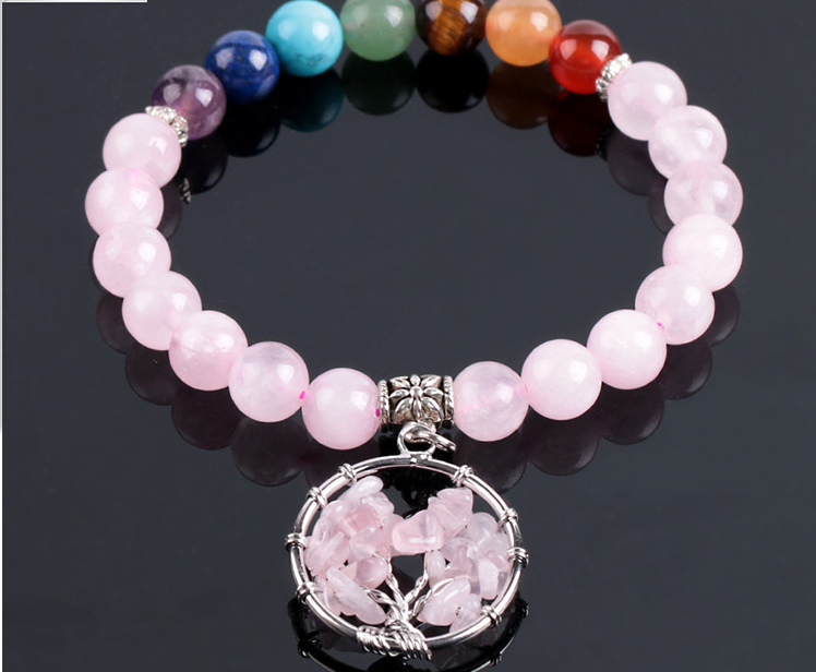 Bracelet 7 Chakras en Cristal Naturel - Équilibre et Harmonie