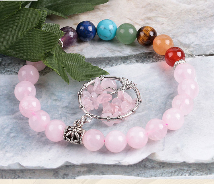 Bracelet 7 Chakras en Cristal Naturel - Équilibre et Harmonie
