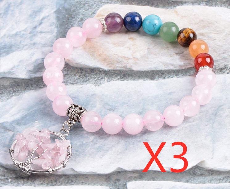 Bracelet 7 Chakras en Cristal Naturel - Équilibre et Harmonie