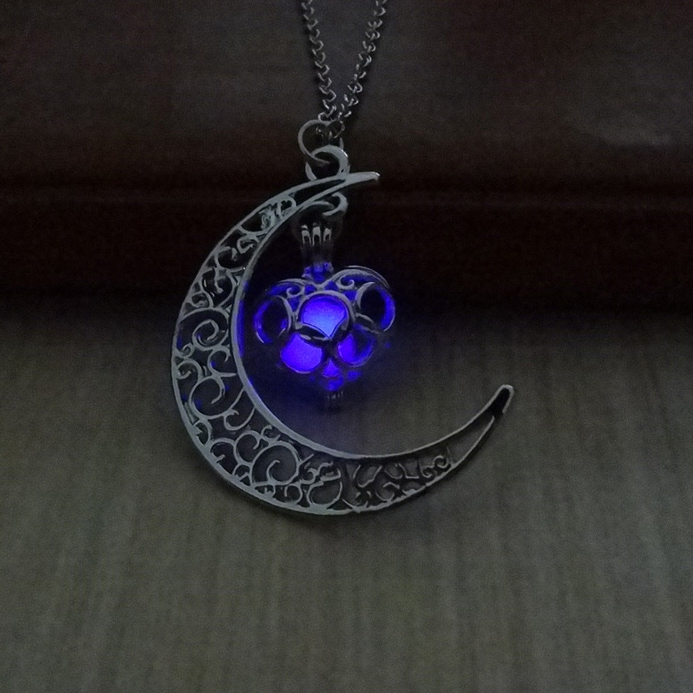 Collier Lumineux simple - Pendentif Phosphorescent (6 couleurs)