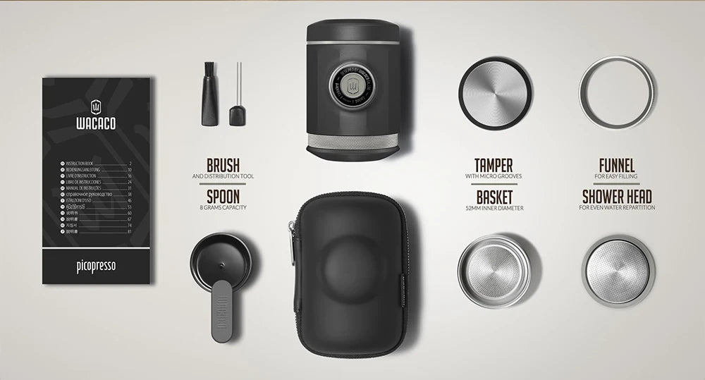 Machine Espresso Portable WACACO Picopresso 18 Bars - Cafetière Voyage Café Specialty Professionnelle