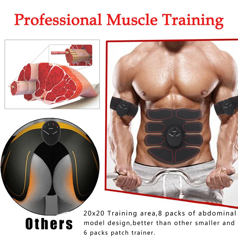 Électrostimulateur Musculaire EMS Sans Fil - Abdos Fessiers Bras Fitness