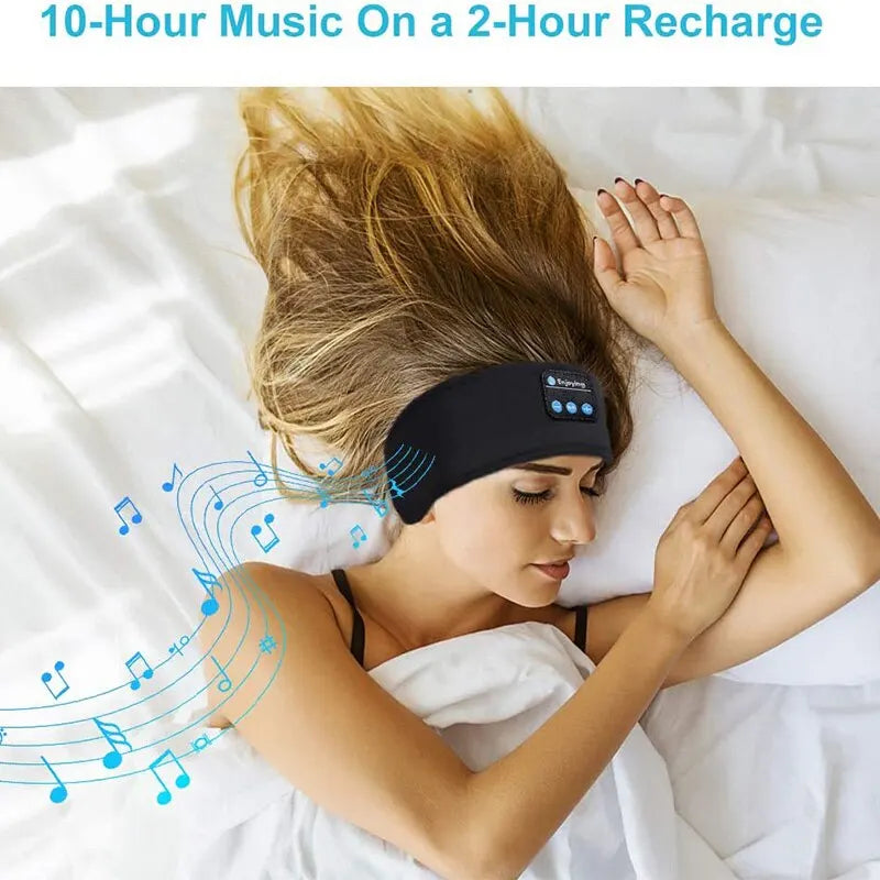 Bandeau Bluetooth Sommeil Sport - Écouteurs Sans Fil Masque Yeux Musique