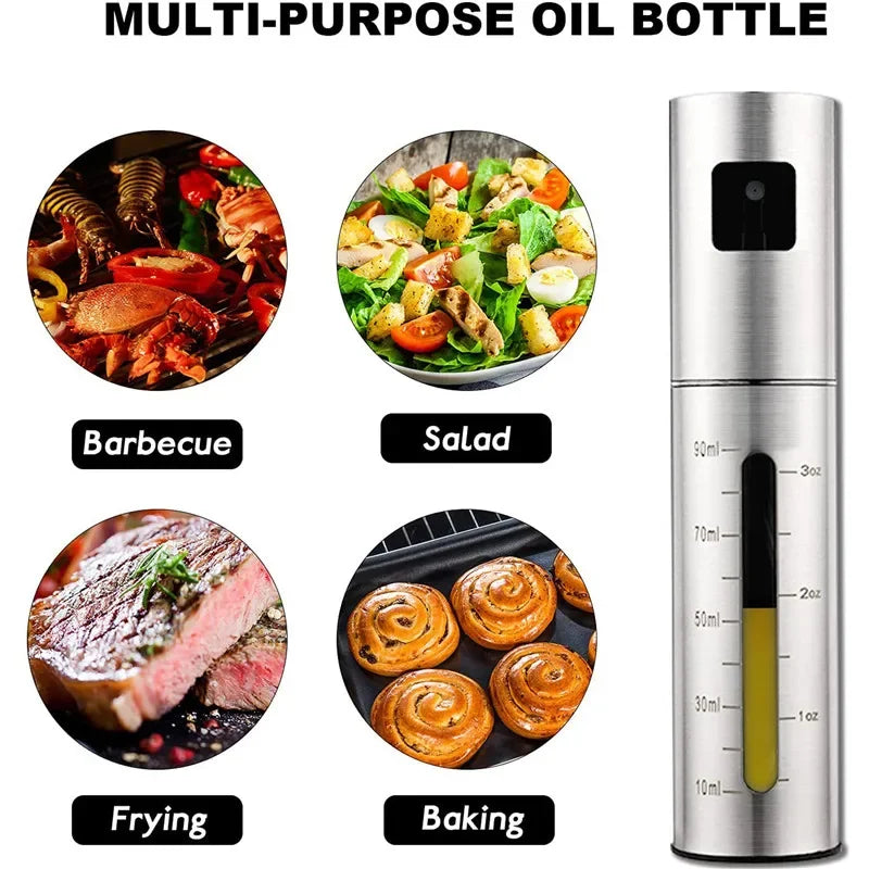 Spray Huile BBQ Inox 304 - Vaporisateur Huile d'Olive Vinaigre Cuisine Pâtisserie