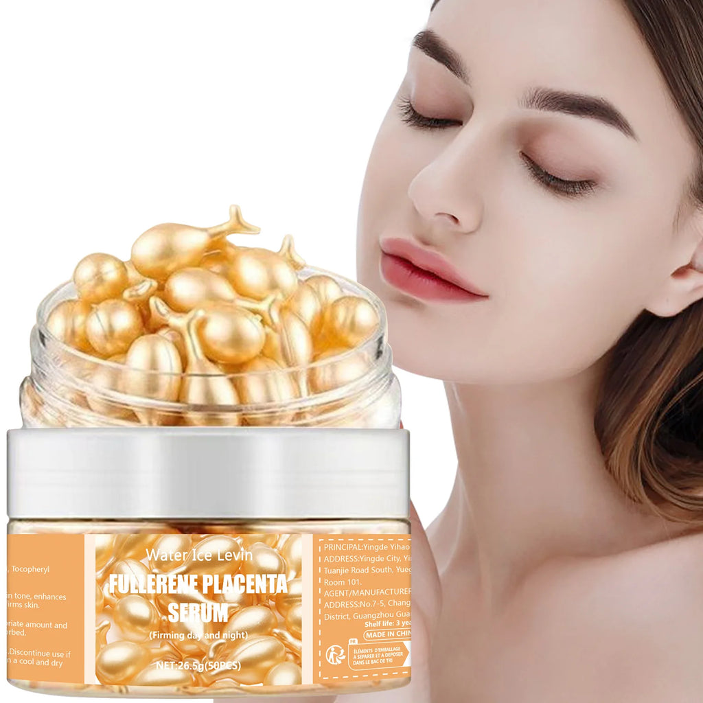 Capsules Collagène Visage 50pcs - Sérum Anti-Rides Acné Taches Raffermissant