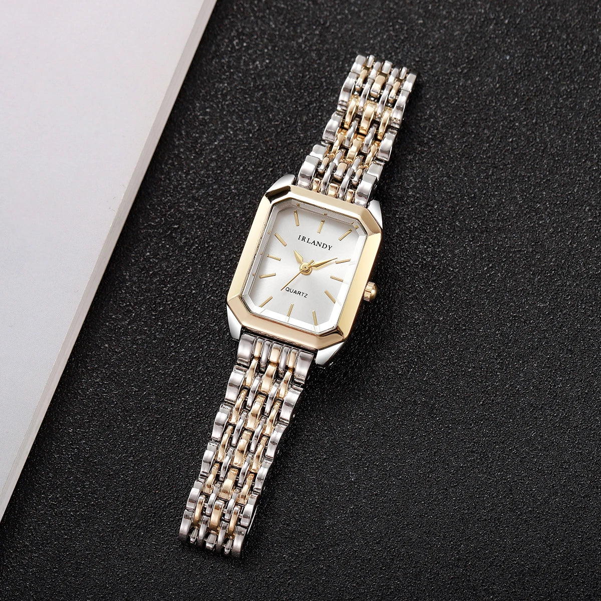 Montre Femme Rectangulaire Acier - Élégante Quartz Bracelet Métal Cadeau