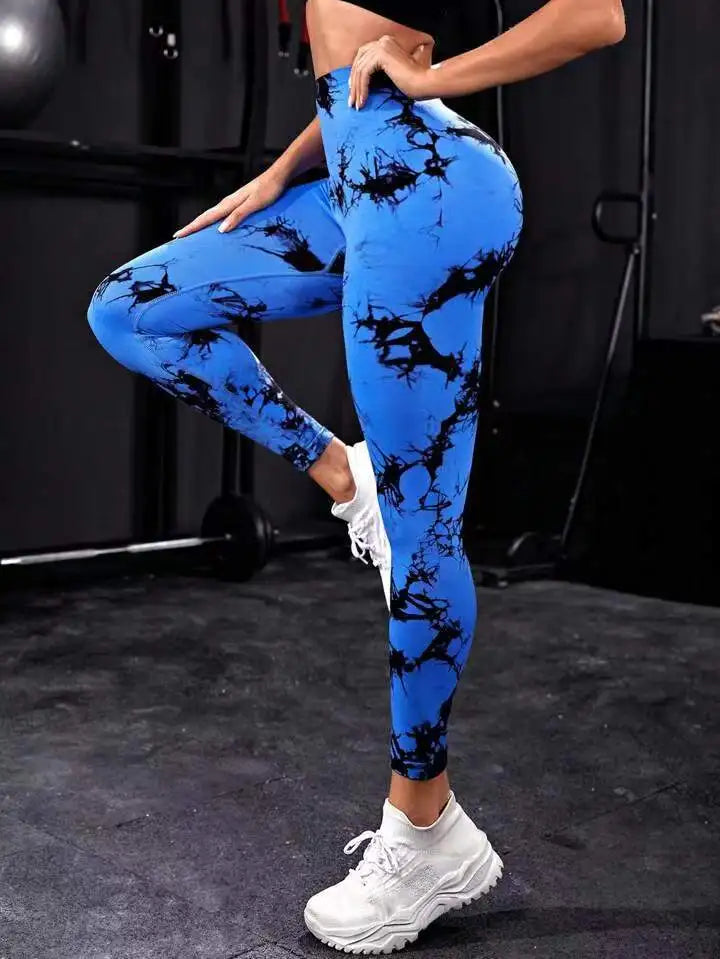 Legging Yoga Femme Sans Couture Taille Haute Push Up - Pantalon Sport Gainant Fitness Gym