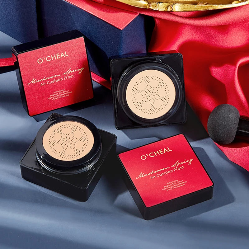 BB Cream Cushion Tête Champignon - Fond de Teint Correcteur Hydratant Compact