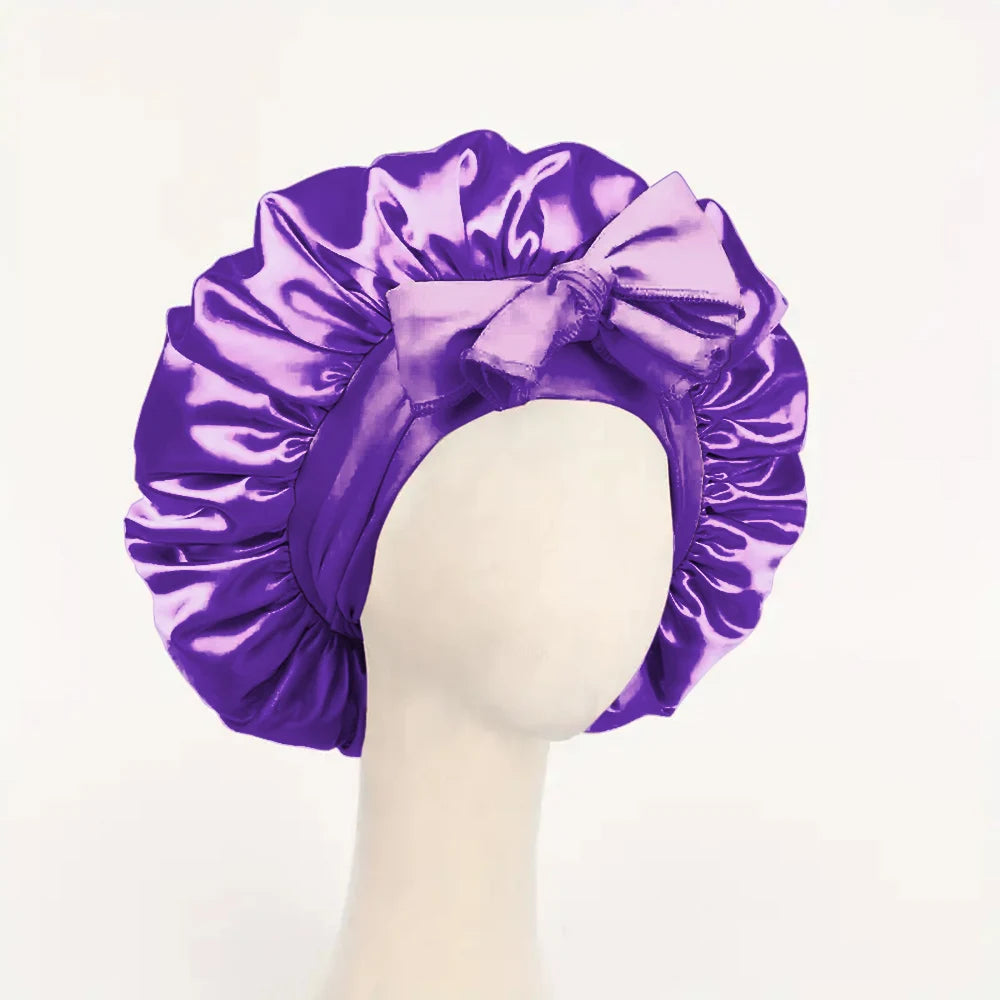 Bonnet Satin Nuit Cheveux - Protection Sommeil Ajustable Femme Homme