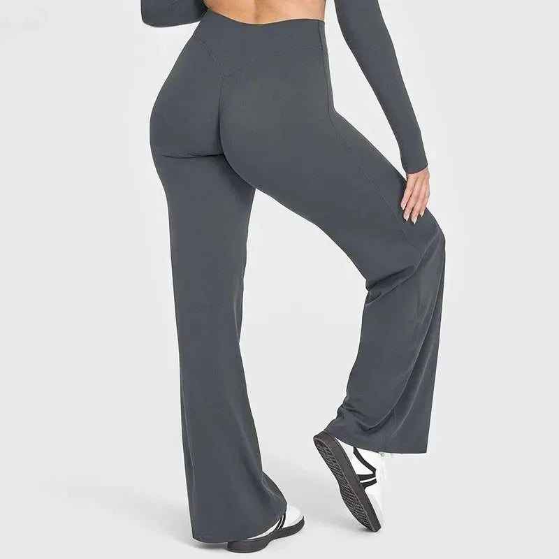 Pantalon Yoga Femme STOUREG Butter Fabric - Legging Sport Taille Moyenne Ultra Doux Jambe Droite