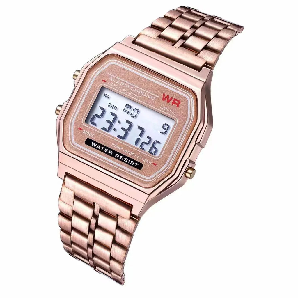 Montre F91W Digital LED Acier - Unisexe Multifonction Sport Business Rétro