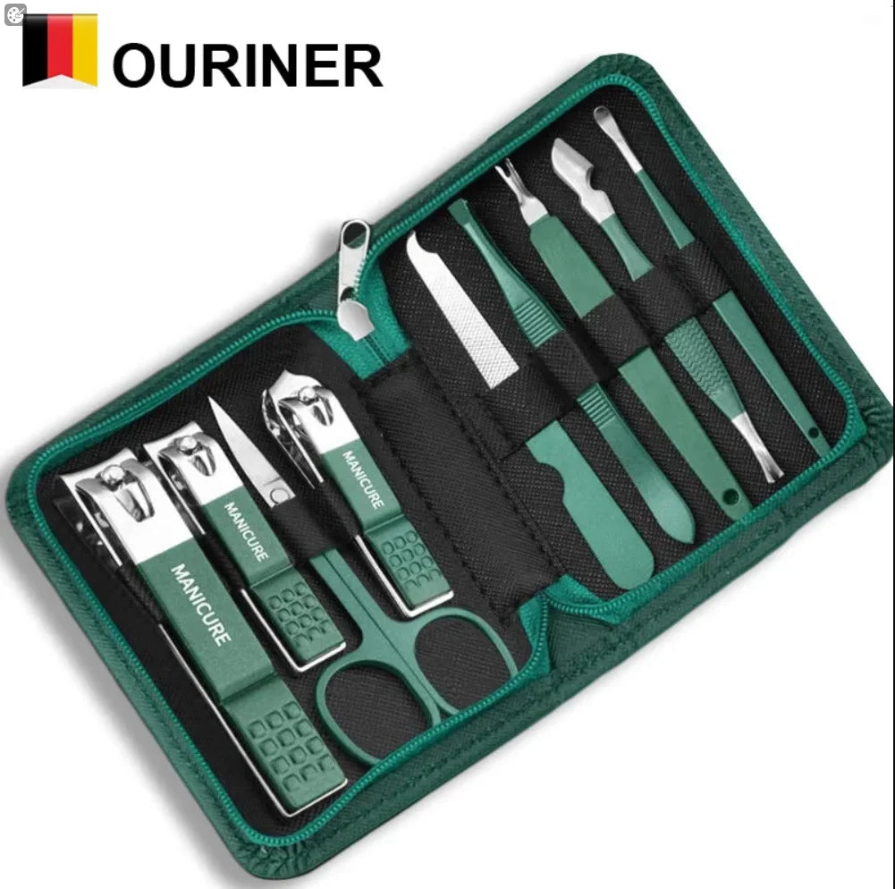 Kit Manucure Pédicure Professionnel 7-18 Pièces - Acier Inoxydable avec Étui Voyage