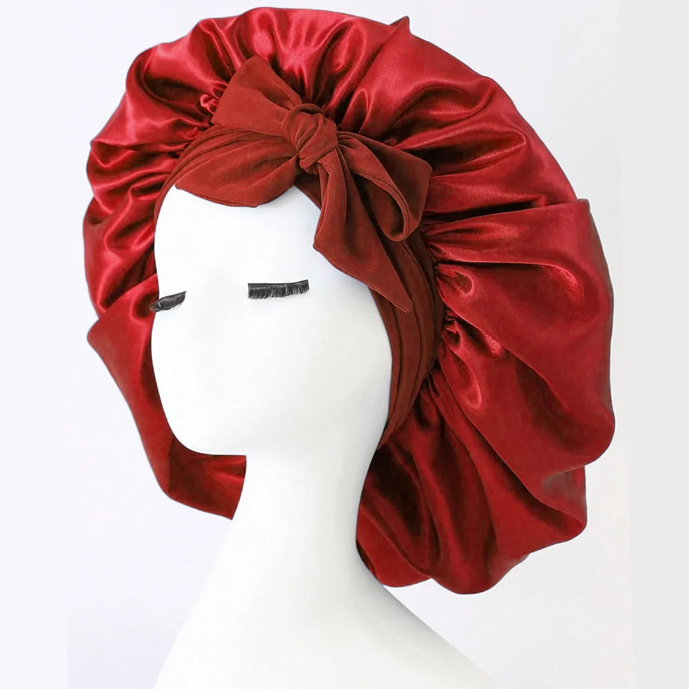 Bonnet Satin Nuit Cheveux - Protection Sommeil Ajustable Femme Homme
