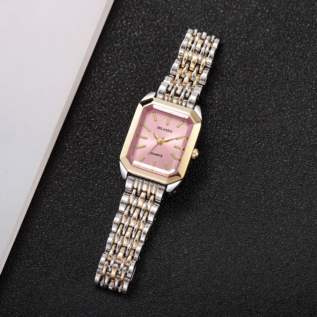 Montre Femme Rectangulaire Acier - Élégante Quartz Bracelet Métal Cadeau