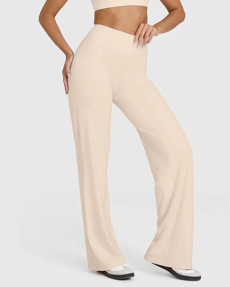 Pantalon Yoga Femme STOUREG Butter Fabric - Legging Sport Taille Moyenne Ultra Doux Jambe Droite