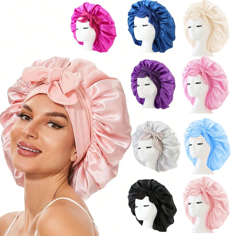 Bonnet Satin Nuit Cheveux - Protection Sommeil Ajustable Femme Homme