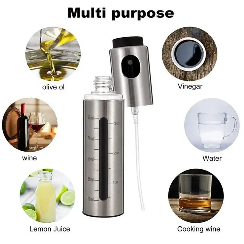 Spray Huile BBQ Inox 304 - Vaporisateur Huile d'Olive Vinaigre Cuisine Pâtisserie
