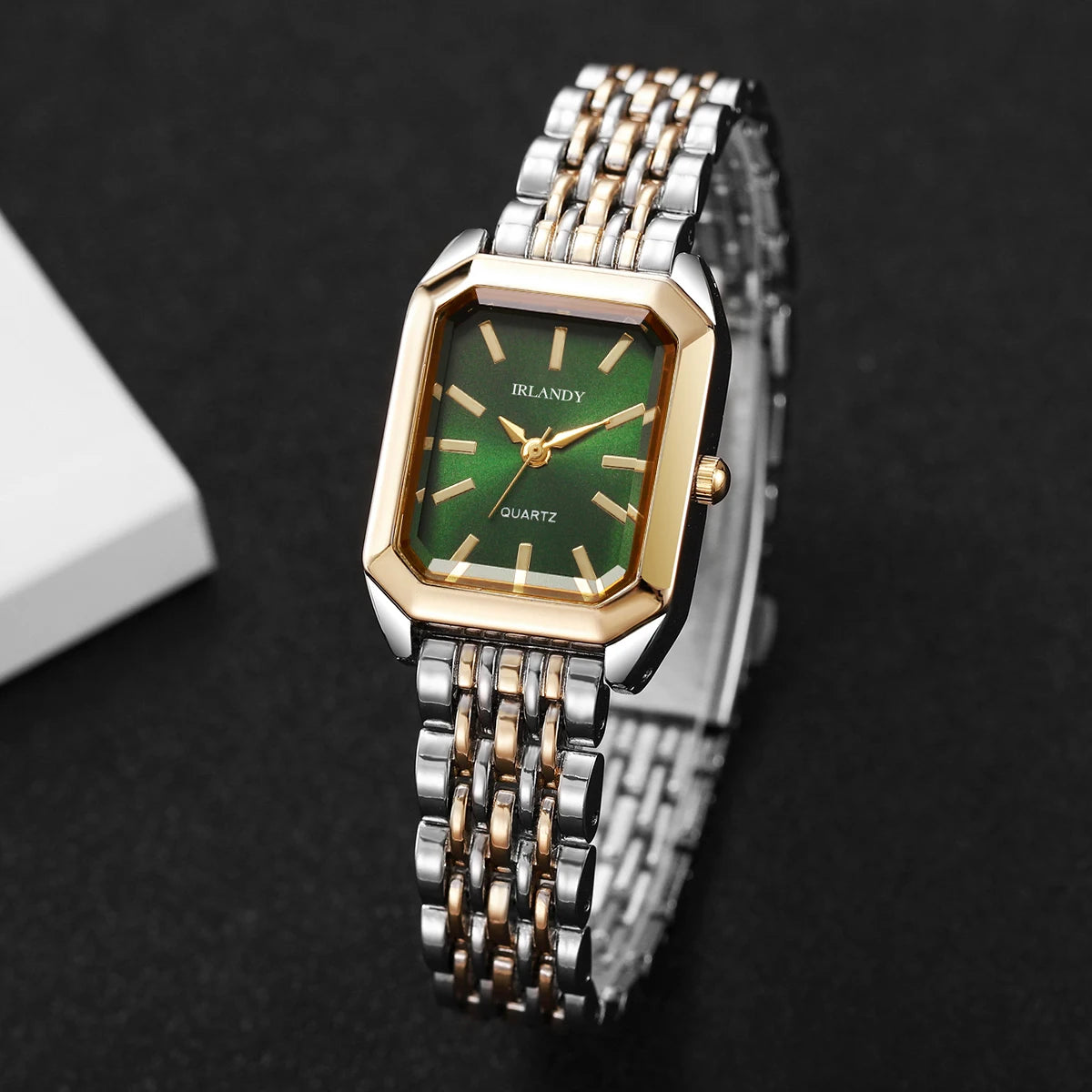 Montre Femme Rectangulaire Acier - Élégante Quartz Bracelet Métal Cadeau
