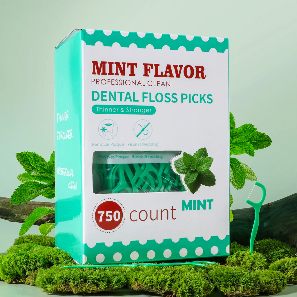 Fil Dentaire Jetable Menthe - Bâtonnets Nettoyage Interdentaire 50/450 Pièces