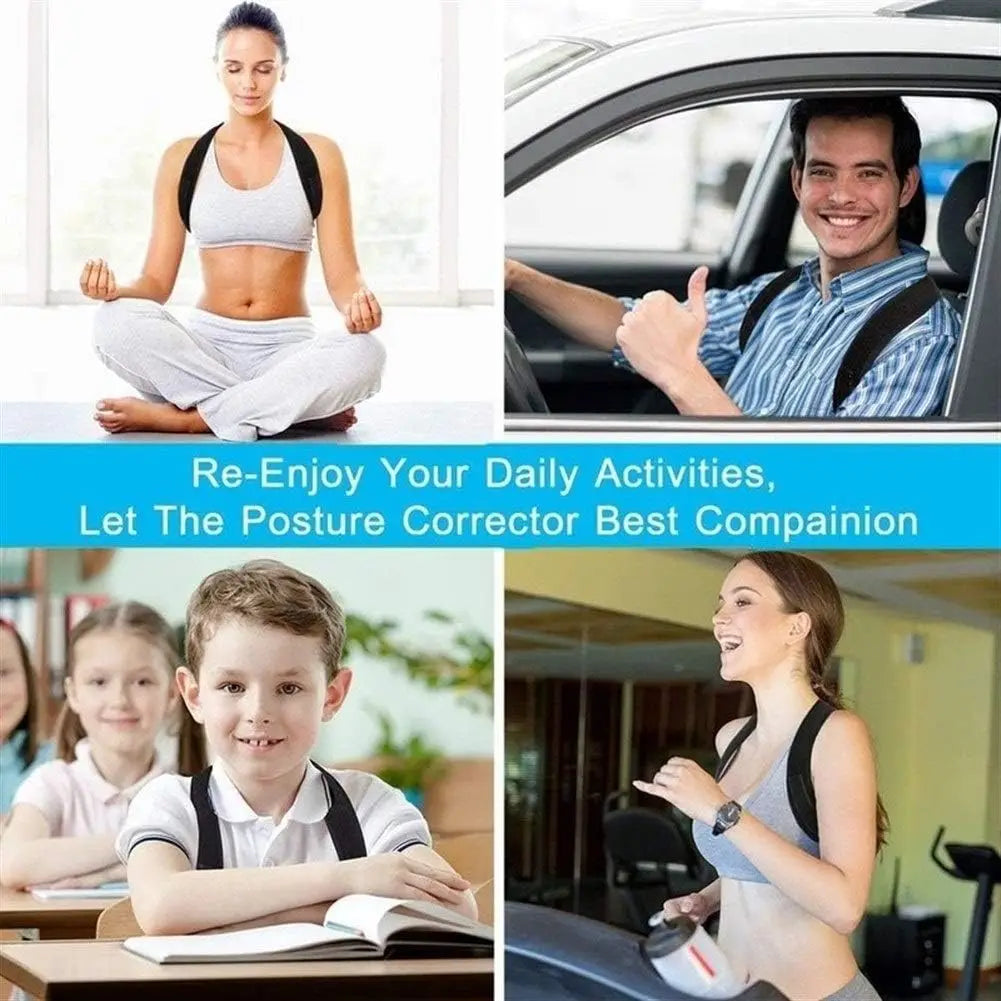 Correcteur de Posture Ajustable - Soutien Dos Épaules Clavicule Bureau Sport