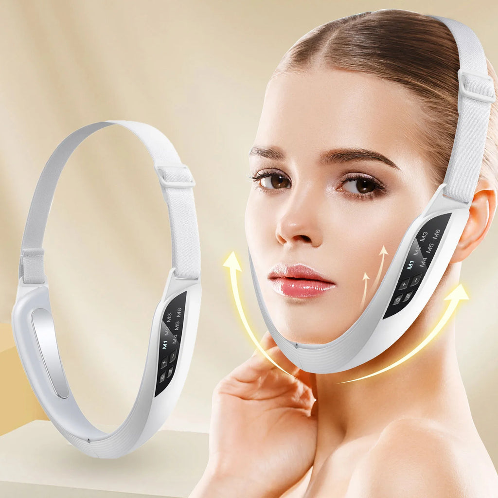 Appareil Lifting Facial Électrique EMS - 6 Modes Anti-Âge Double Menton
