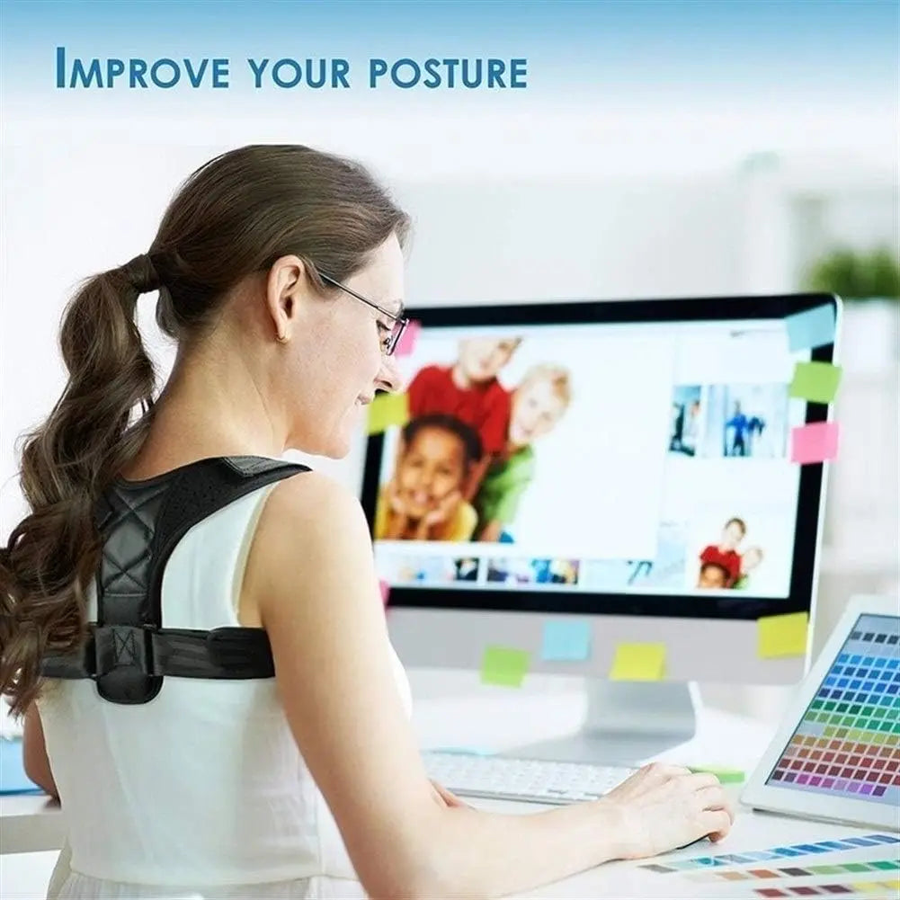 Correcteur de Posture Ajustable - Soutien Dos Épaules Clavicule Bureau Sport