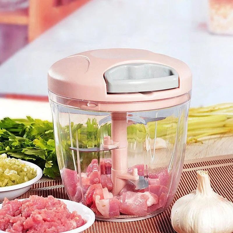 Hachoir Manuel Cuisine 500/900ml - Coupe Ail Légumes Viande Oignon