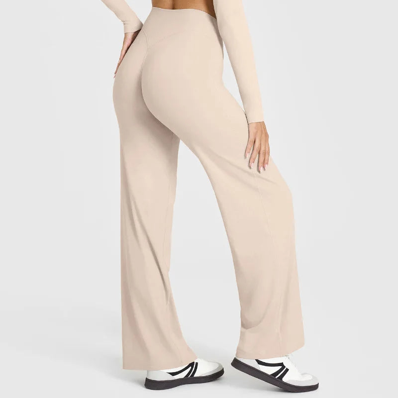 Pantalon Yoga Femme STOUREG Butter Fabric - Legging Sport Taille Moyenne Ultra Doux Jambe Droite