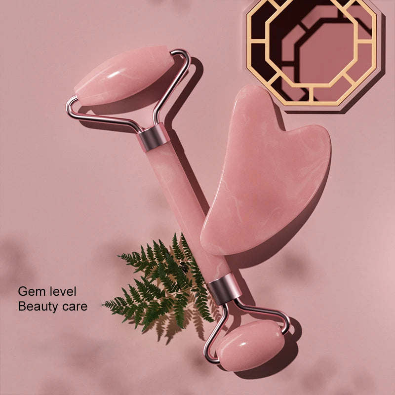 Roller Facial Résine Massage - Visage Cou Yeux Gua Sha Beauté