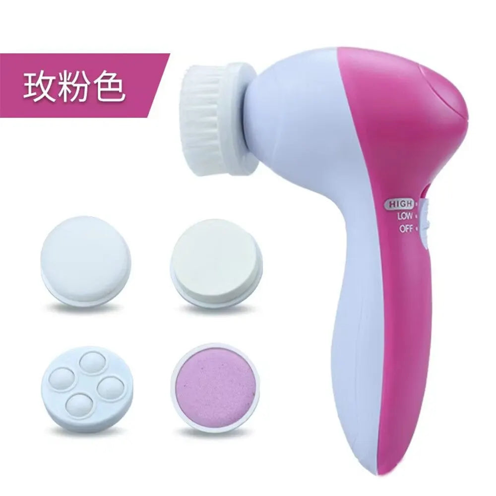 Brosse Nettoyante Faciale Électrique 5 en 1 - Spa Visage Points Noirs