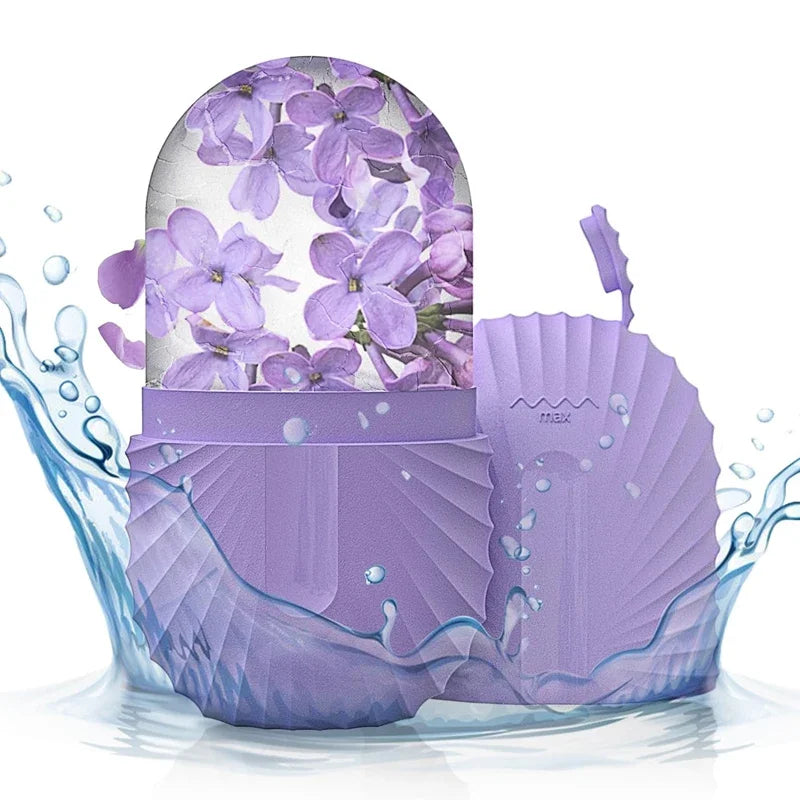 Roller Facial Glacé Silicone - Anti-Poches Yeux Resserre Pores Massage Visage