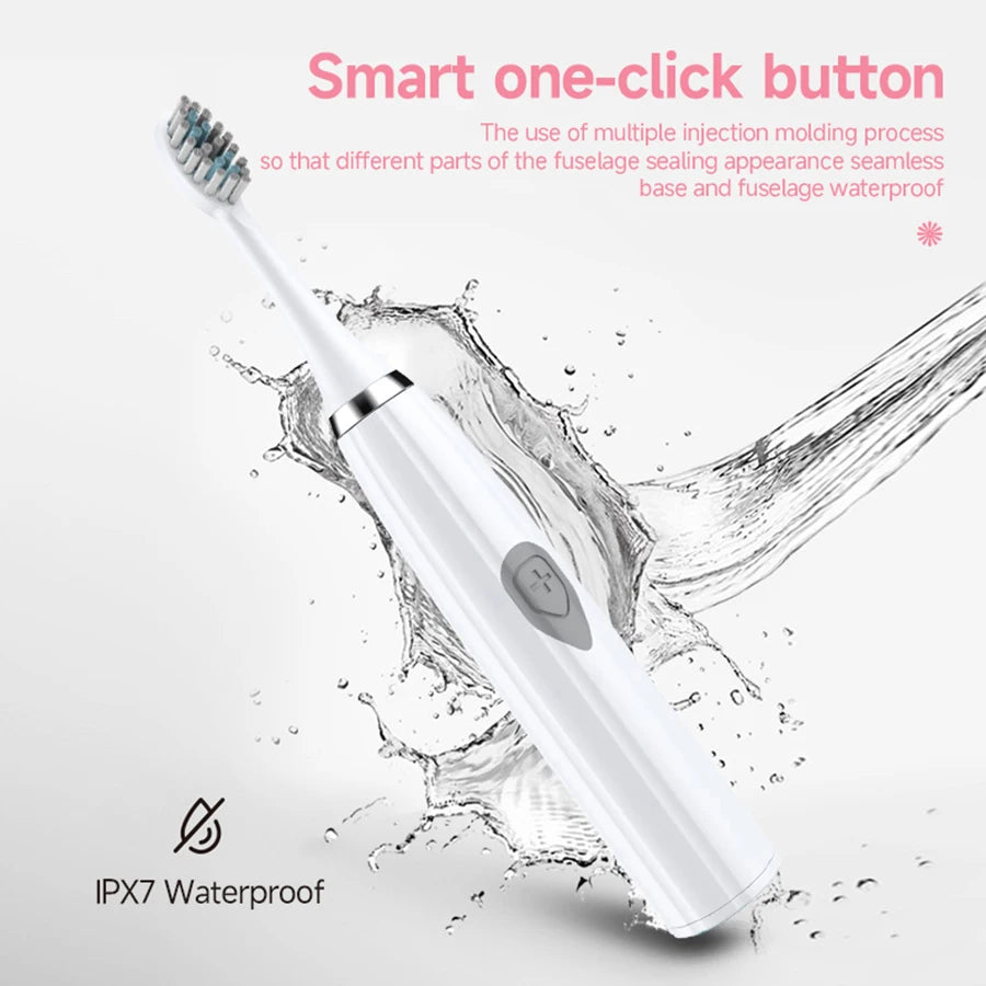 Brosse à Dents Électrique Adulte - Poils DuPont Doux IPX6 Étanche