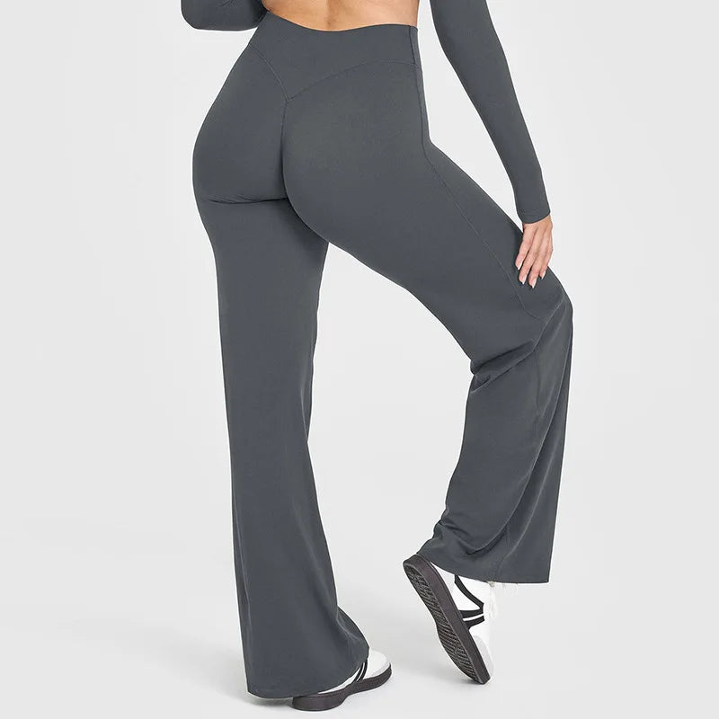 Pantalon Yoga Femme STOUREG Butter Fabric - Legging Sport Taille Moyenne Ultra Doux Jambe Droite