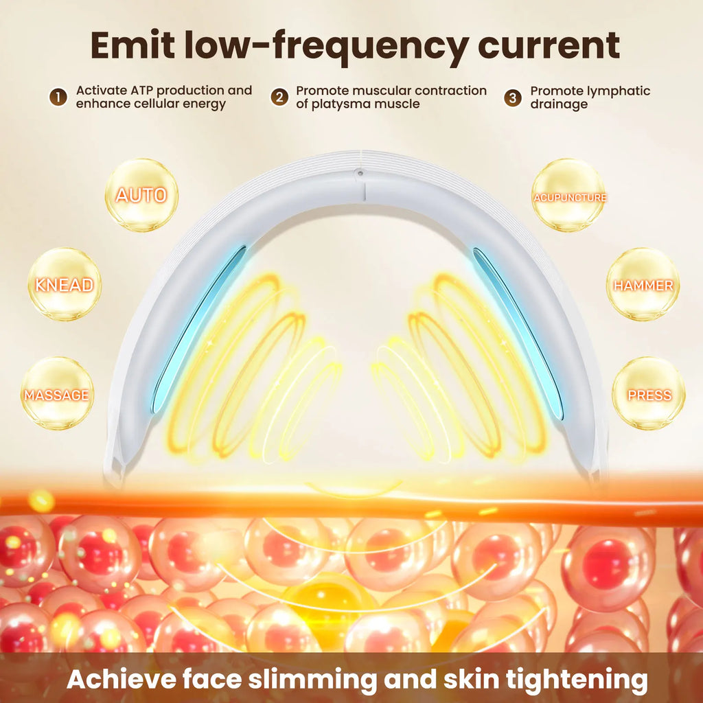 Appareil Lifting Facial Électrique EMS - 6 Modes Anti-Âge Double Menton