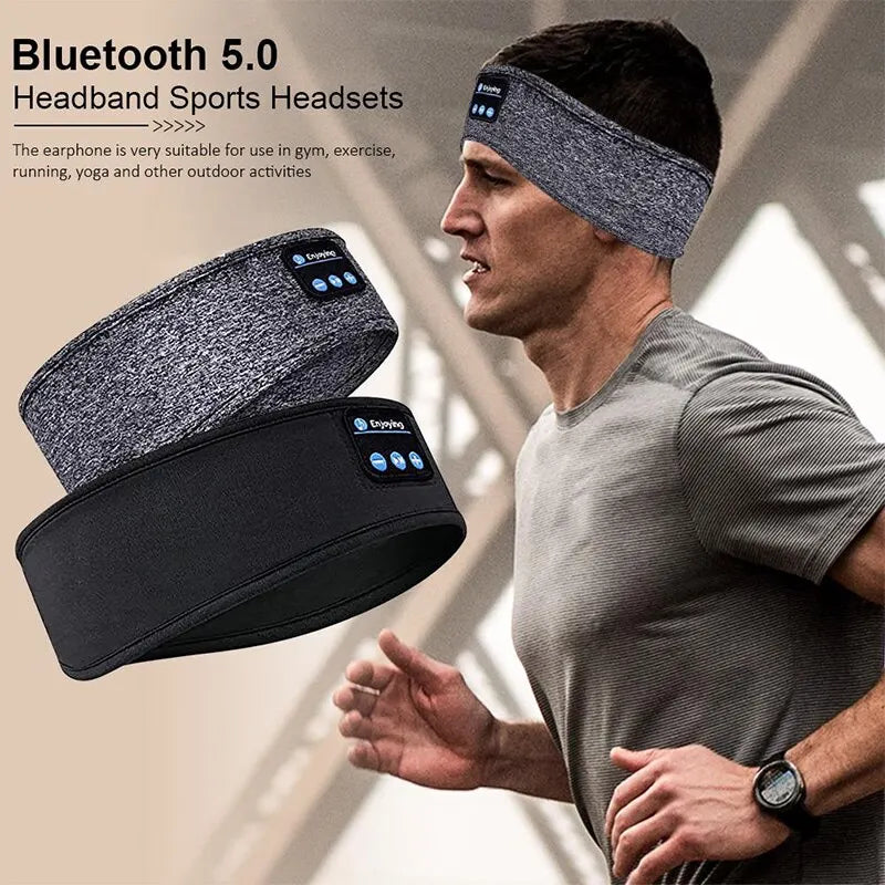 Bandeau Bluetooth Sommeil Sport - Écouteurs Sans Fil Masque Yeux Musique