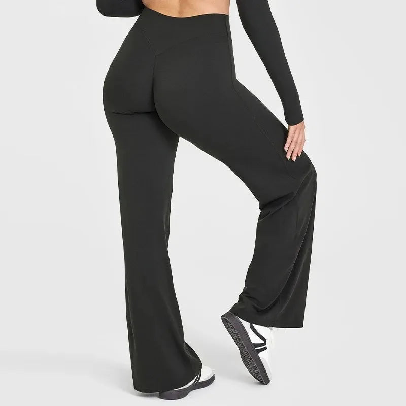 Pantalon Yoga Femme STOUREG Butter Fabric - Legging Sport Taille Moyenne Ultra Doux Jambe Droite