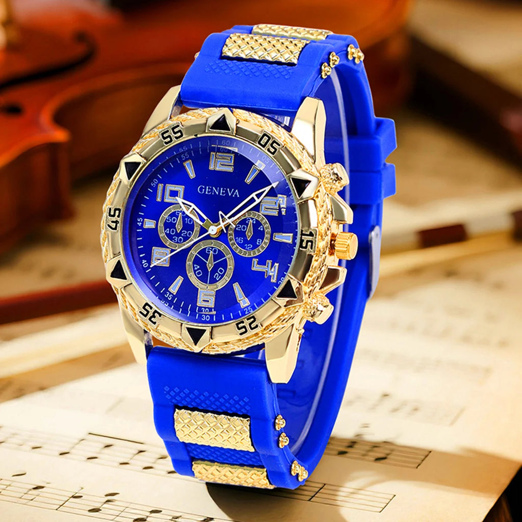 Coffret 2 Montres Homme Vintage - Acier Inoxydable + Silicone Quartz
