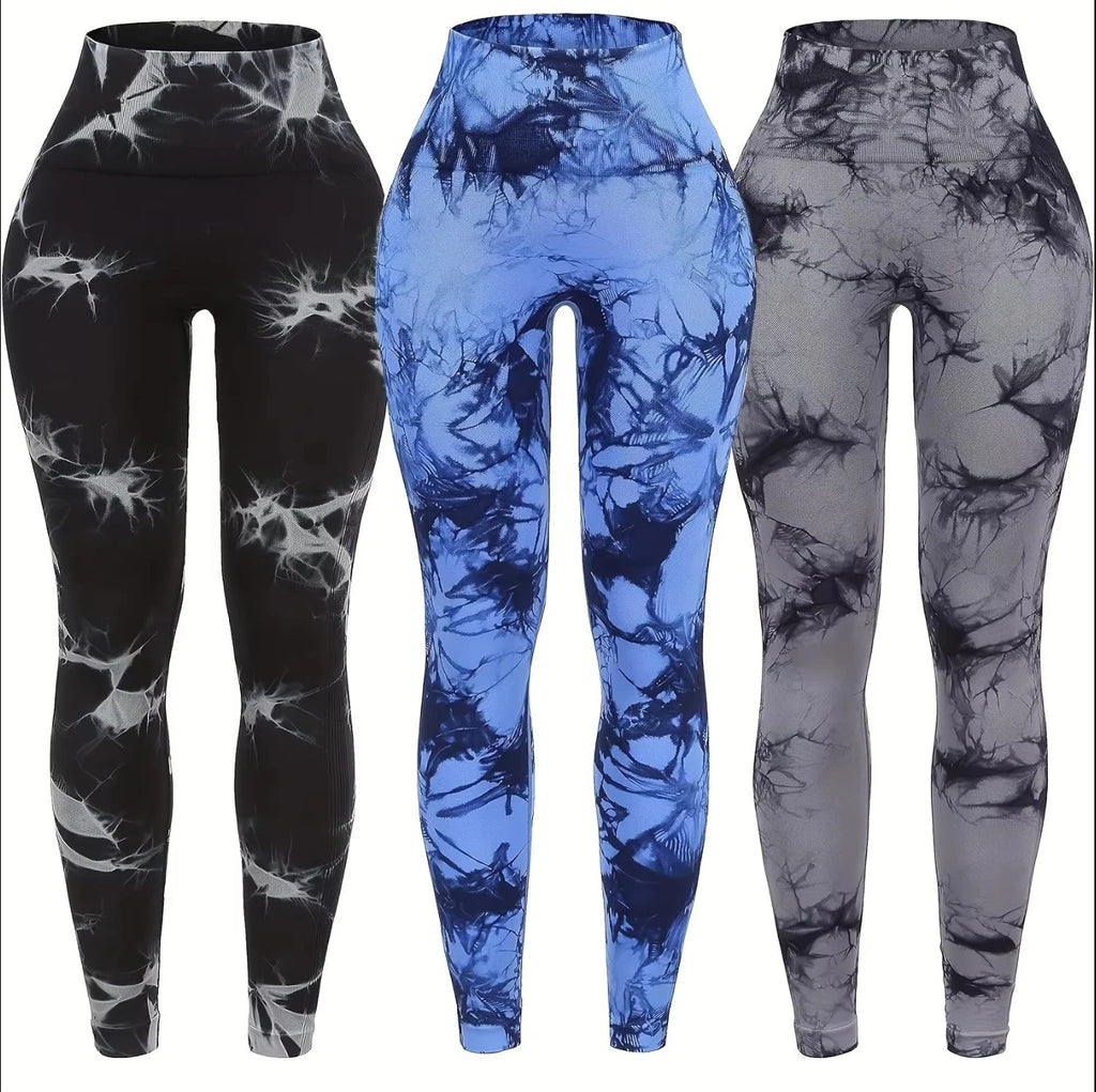 Legging Yoga Femme Sans Couture Taille Haute Push Up - Pantalon Sport Gainant Fitness Gym