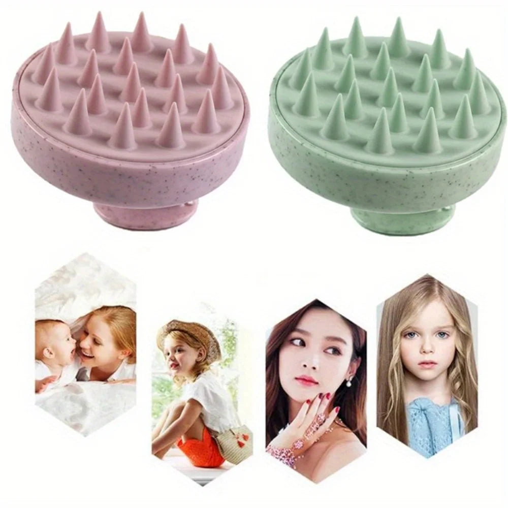 Brosse Shampooing Silicone - Massage Cuir Chevelu Douche Peigne Lavage