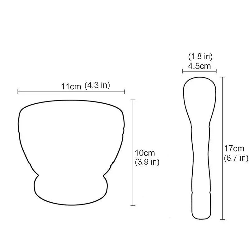 Mortier Pilon Résine - Bol Broyage Ail Épices Herbes Cuisine