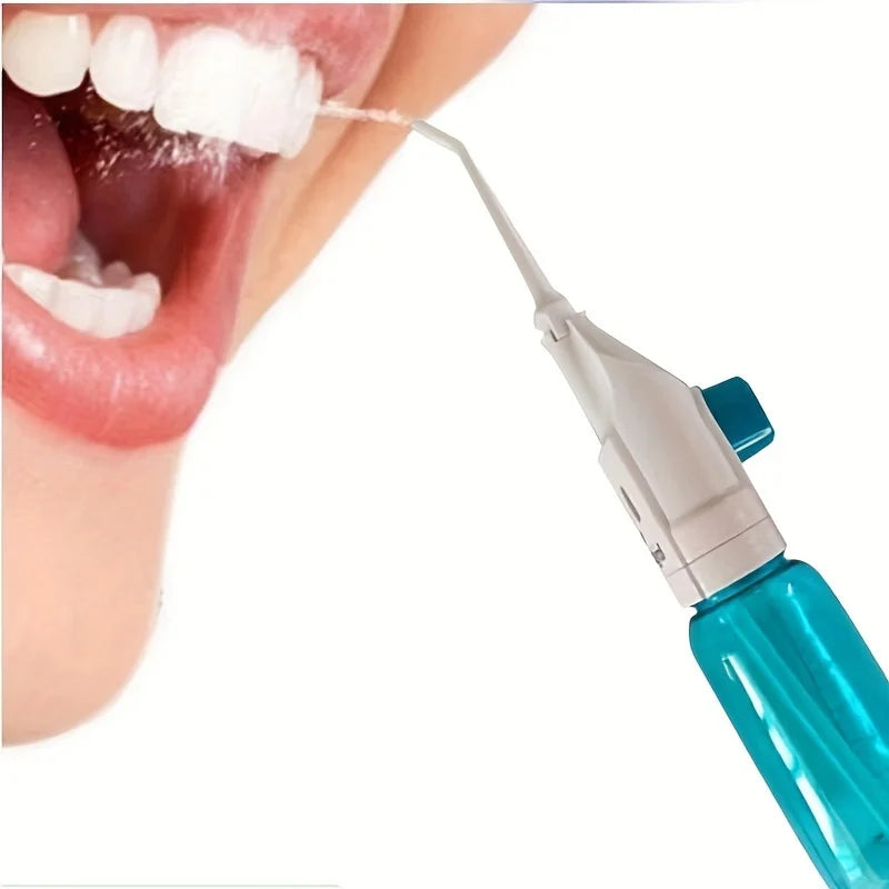 Irrigateur Oral Portable Haute Pression - Jet Dentaire Manuel Nettoyage Dents