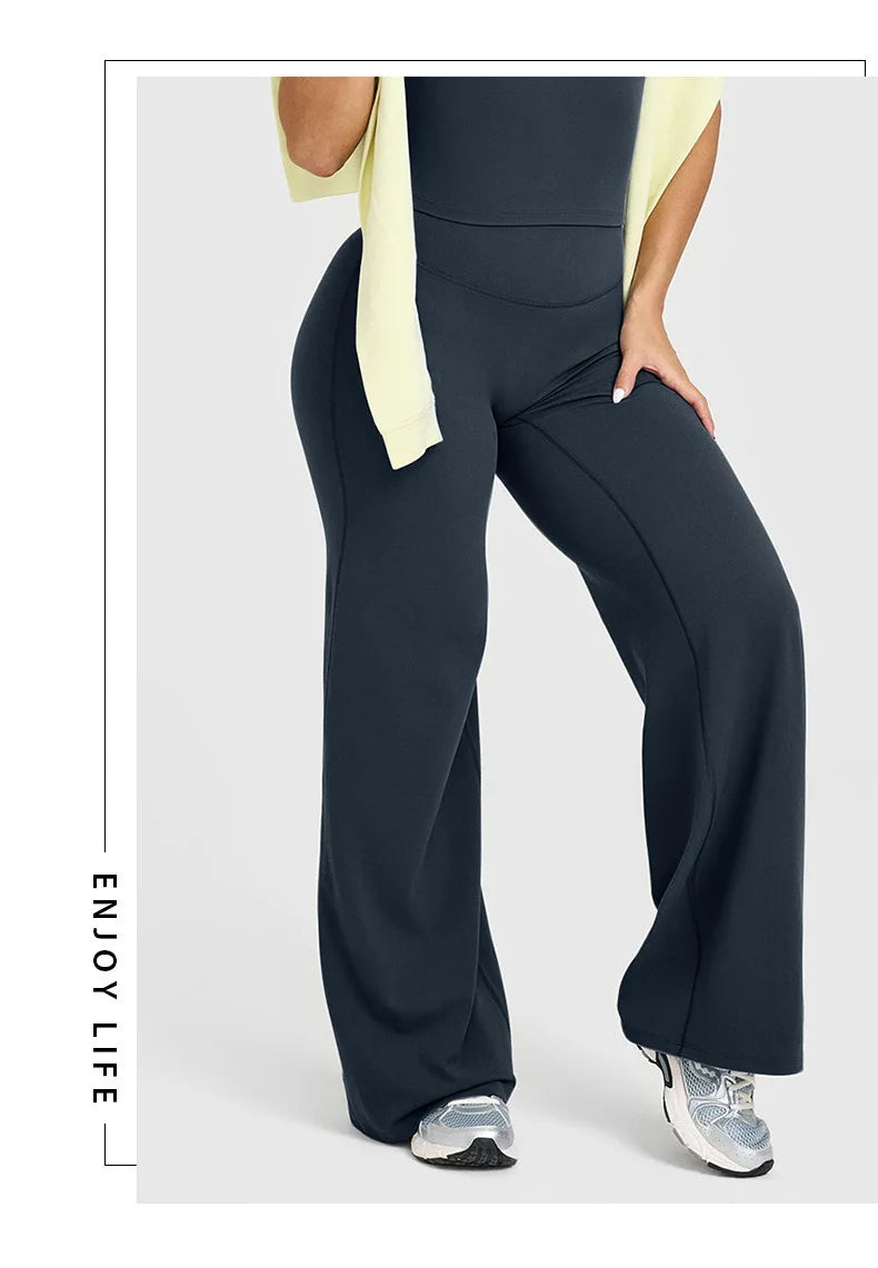 Pantalon Yoga Femme STOUREG Butter Fabric - Legging Sport Taille Moyenne Ultra Doux Jambe Droite
