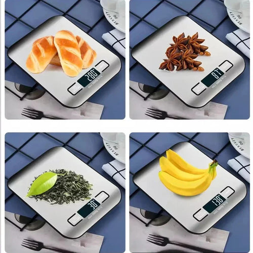 Balance de Cuisine Numérique LED 5kg - Précision 1g Acier Inoxydable