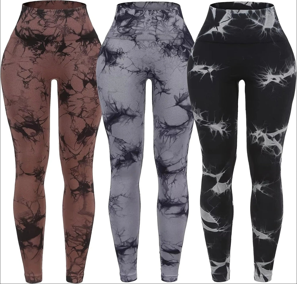 Legging Yoga Femme Sans Couture Taille Haute Push Up - Pantalon Sport Gainant Fitness Gym