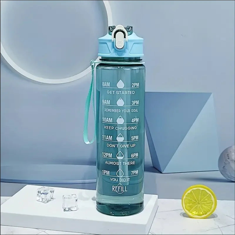 Bouteille Sport 800ml Échelle Temps - Gourde Étanche Fitness Voyage